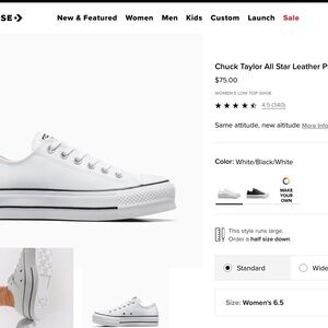 White leather converse platform